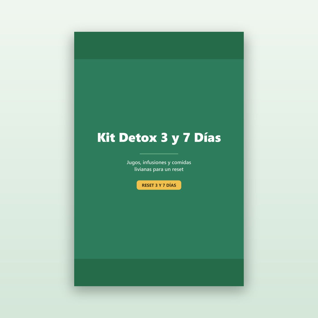 Kit Detox — 3 y 7 Días (45 Recetas + Planes)